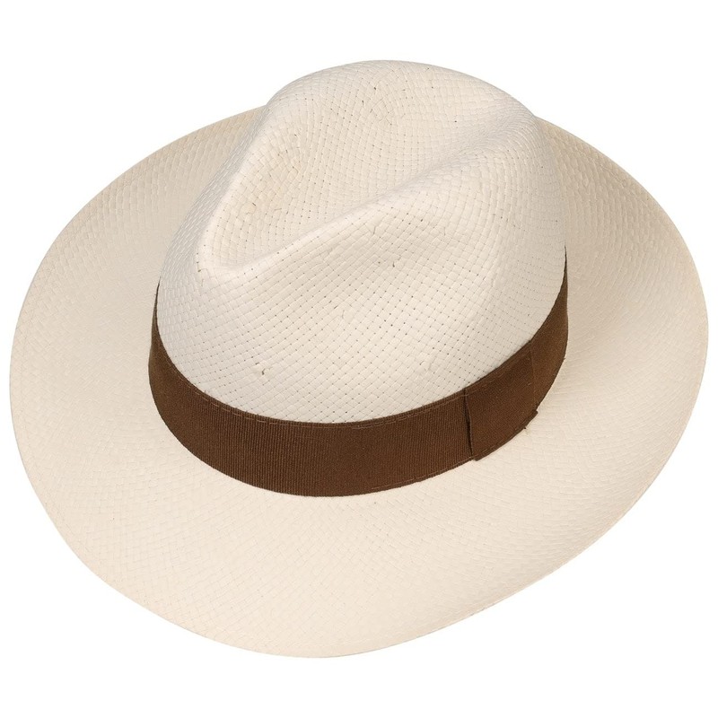 Lipodo Palermo Straw Hat, Bogard Hat, Fedora, Grosgrain Ribbon, Plain,