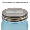 Cornucopia Brands Small Coin Bank Jars (4-Pack, Blue); 16oz Plastic