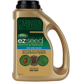 Scotts EZ Seed Patch & Repair Sun and Shade Mulch, Grass Seed, Fertilizer Combination for Bare Spots and Repair, 3.75 lb, Brown