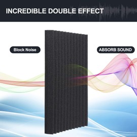 60 Pack Acoustic Panel Polyurethane Foam Sound Proof Acoustic Treatment Room Kit for Absorbing Sound on Walls, 1" X 12" X 12" Sound-Proof Material for Home Studio Ceiling (60 Pack) (60PCS)