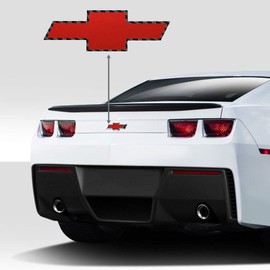 IPG Compatible with 2010-2013 Camaro LS LT RS SS Rear Emblem Overlay Decal Stickers - Emblem Stickers Set (Red Pearl with Black Outline)