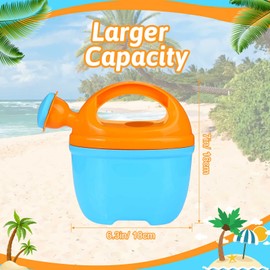 4 Packs Watering Can Garden Equipment Toy Sand Toys Interesting Plastic Watering Can Plant Garden Watering Can Toys Bath Toys for Girls and Boys Gardening Beach Tools, 3 Colors