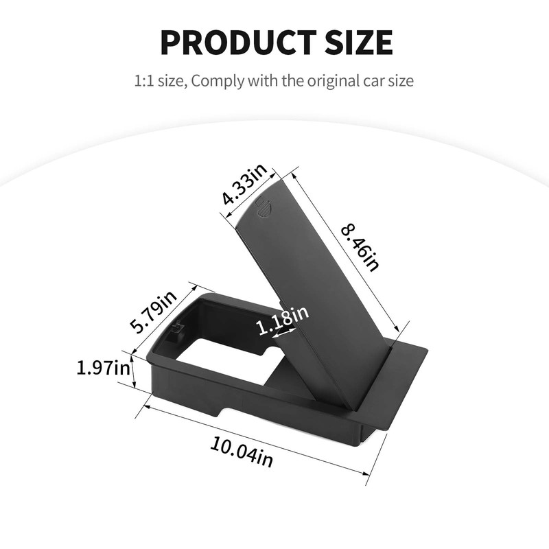 JeCar Armrest Storage Box Center Console Hidden Organizer Tray Interior