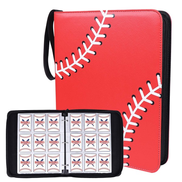 NeatoTek Double Sided 40 Pages 720 Pockets Baseball Card Binder for Baseball Trading Cards, Display Case with Baseball Card Sleeves Card Holder Protectors Set for Baseball Card and Sports Card