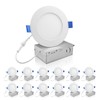 ECOELER 12 Pack 6 Inch Ultra-Thin LED Recessed Ceiling Light