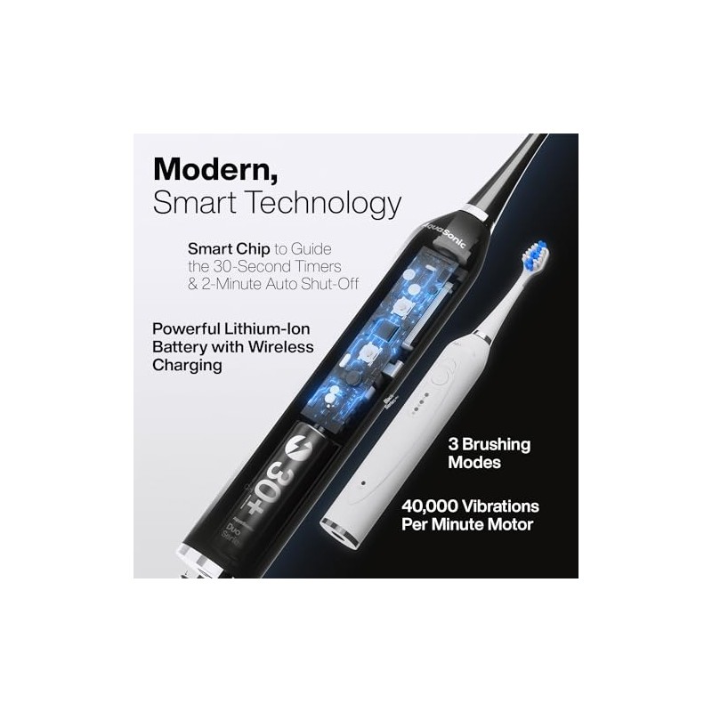 AquaSonic DUO - Dual Handle Ultra Whitening Electric ToothBrushes -
