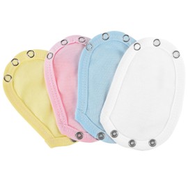 Aolso Baby Vest BodySuit Extender, 4pcs Baby Bodysuit Extender, Maximize Baby Clothes Lifespan, White/Yellow/Pink/Blue