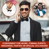 UtopyaUK Mens Bow Tie Satin Plain Novelty Adjustable Clip Fastening