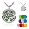 Tree of Life Aromatherapy Essential Oil Diffuser Necklace,Aromatherapy Diffuser Stainless