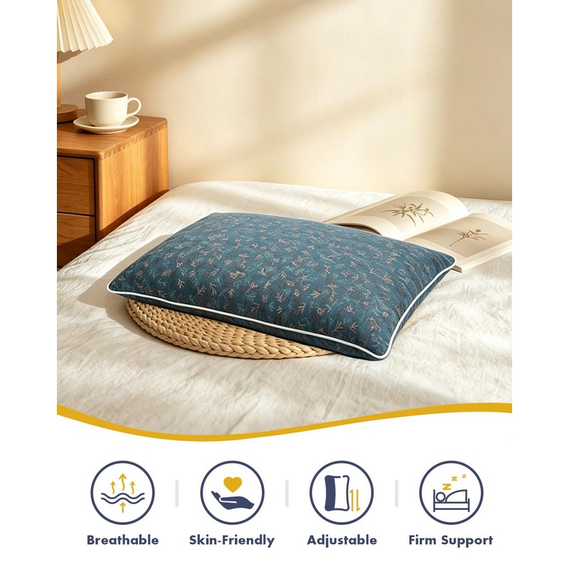 Buckwheat Pillow Adjustable Height Hard Bed Pillow