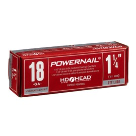 Powernail L12518 18 Gauge 1-1/4 Inch Length Flooring L-Cleat Nails (1000ct Box)