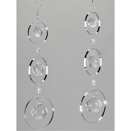 formano Set of 2 Decorative Hangers, Window Decoration Balls, Silver, L. 30 cm, Metal