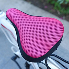SPYMINNPOO Bicycle Saddle Cover, Breathable Padded Seat Cover, Comfortable Seat Cover for Bicycle Accessories (Rose Red)