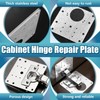 Cabinet Repair Plates, 8 Pcs Cabinet Hinges Repair Plate, Stainless