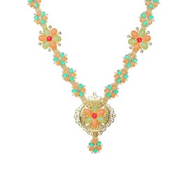 Decorative Mala Set for Laddu Gopal/Devi Maa/Radha Krishna/Indian Traditional Navratri God Goddess Haar Sringar Set Deities jewellary Set for All God Idol Statue (Size:- 7 Inches)(Multicolor)