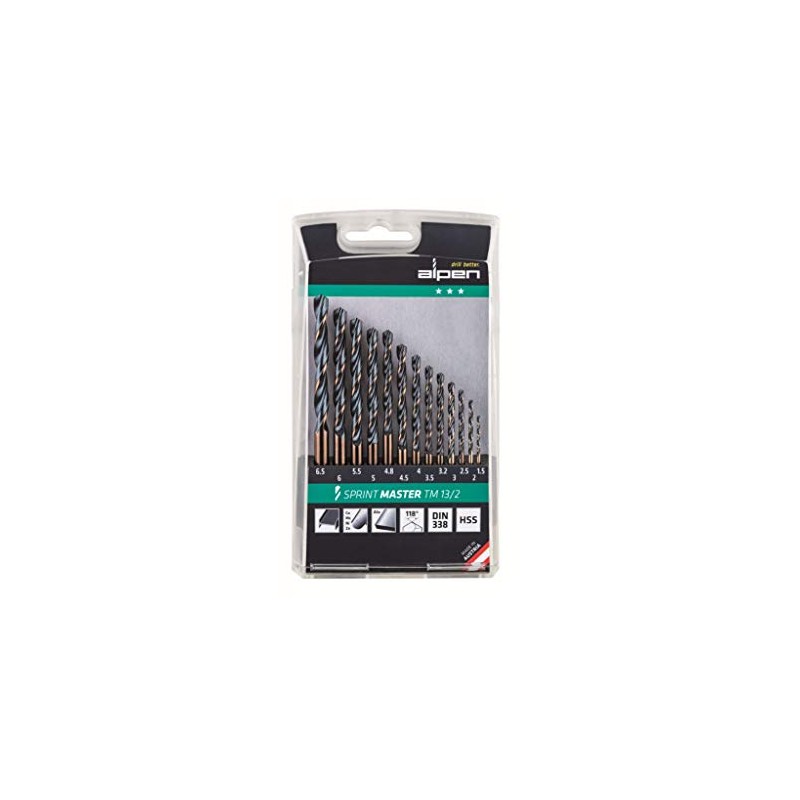 Alpen 811101100 Drill Bit Case Sprint Master TM, Grey, 13/2