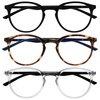OPULIZE Met Glasses Blue Light Filter Pack of 3 Slim