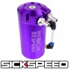 SICKSPEED PURPLE OIL CATCH CAN NON VENTED BAFFLED ENGINE RESERVOIR