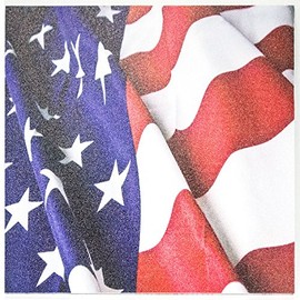 Infused Kydex USA: 1 Sheet of 7.5" x 7.5" x .080" Infused Kydex Material - Waving Flag Print