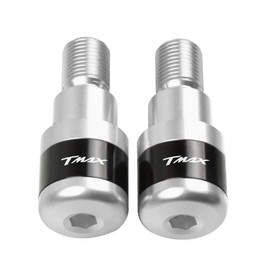 Tmax 500 530 Motorcycle Handlebar Grips End Caps Aluminium for T-max 530 tmax530 2006-2016, T-max 500 tmax500 2008-2016 Silver