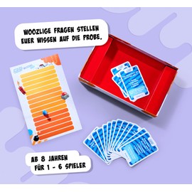 Noris Woozle Goozle Quizzeria 3001 606102073 (Game from 8 Years) Cooperative Quiz for Children for General Knowledge, 1-6 Players, Approx. 20 Minutes Game Duration, Blue, Green, Yellow