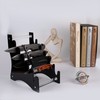 Acrylic Knife Display Stand, Holds 6 Pocket Knives, Transparent/Black, 14x15x8.4