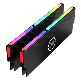DS Universal RGB RAM Shell Memory Glowing Heatsink for PC Case, LED Cooling Vest Fin Heat Sink for Computer Case DDR3 DDR4 (2th Gen, M Series)