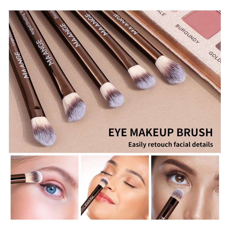 Maange 13 Brochas Maquillaje Profesional+bolsa+2 Esponjas Color Estilo 1