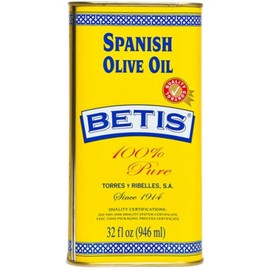 Betis 100% Natural Spanish Olive Oil, 32oz Pack Aceite de Oliva Betis