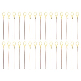 PATIKIL 8 Inch Bronze Copper Grounding Wire, 30 Pcs Braided Copper Cables with Lugs, 18 AWG, 20 cm/8 in Length, 1.2 mm/0.05 in Diameter, High Tensile Strength, Part Number: pta240923tt002313eu