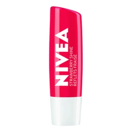 NIVEA Strawberry Shine Lip Balm (2x4.8g) | Shimmery Red Tinted Lip Care, 24H Hydration