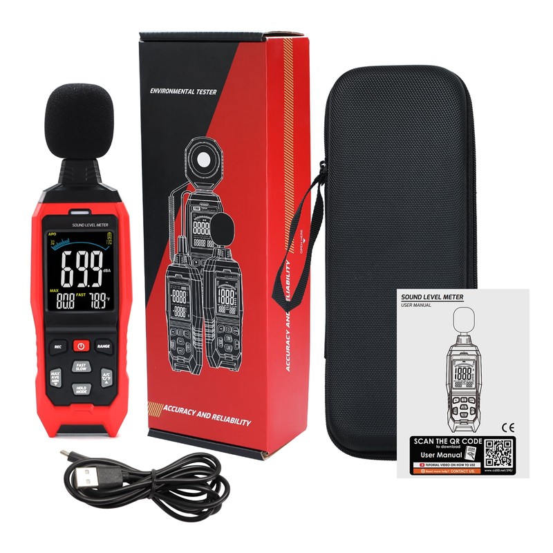 Decibel Meter Sound Level Meter, High Accuracy db Meter Classroom