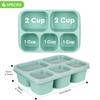 Lunbxx Bento Lunch Boxes - Reusable 5-Compartment Food Lunchables Containers,