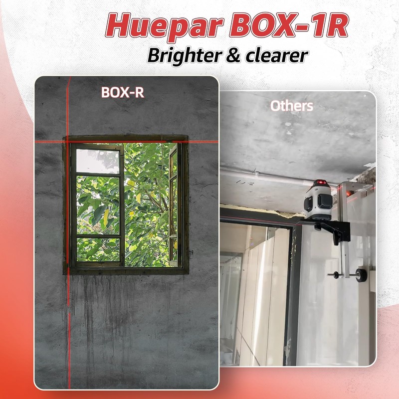 Laser Level with Tripod, Huepar 150Ft Red Self Leveling Lazer