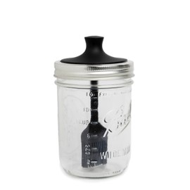 Jarware Silicone Black Basting Brush Lid For Wide Mouth Mason Jars