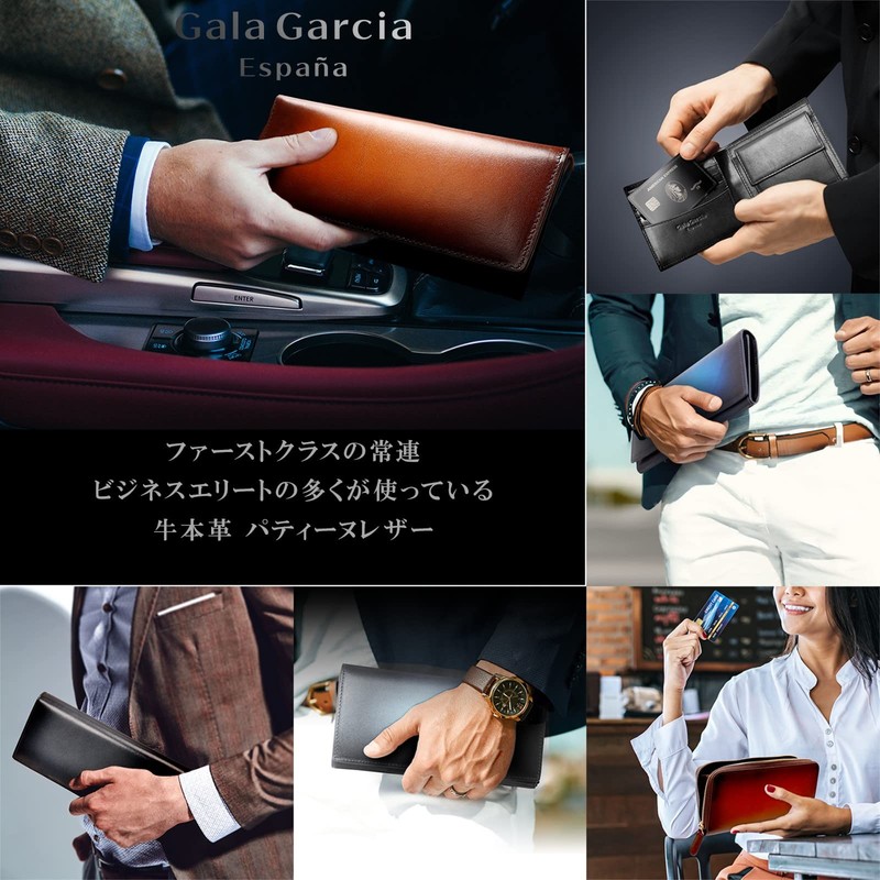 Riad Vent Men's Bi-fold Wallet, Genuine Leather, Large Capacity, Cowhide