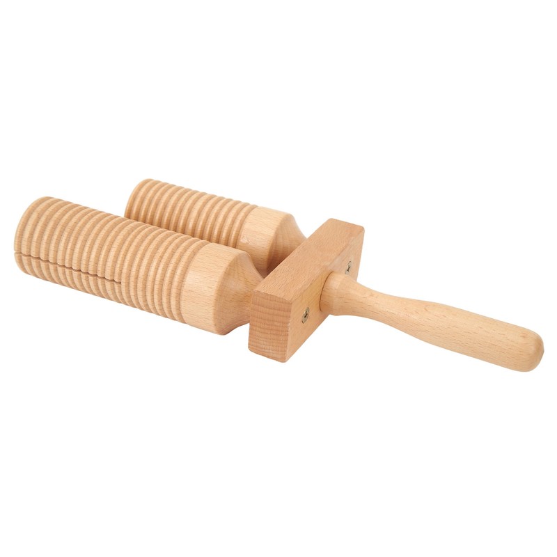 Chinese Bangzi Wooden Cylinder Clapper Treble Bass Percussion Musical Instruments