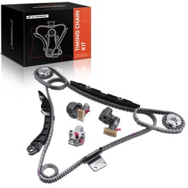 A-Premium Set of 12PCS Engine Timing Chain Kit W/Tensioner & Guide & More [fit DOHC, 5Cyl 3.5L] Compatible with Nissan 350Z 03-05, Altima Maxima 02-03, Murano 03-07 & Infiniti FX35 03-07, G35 03-05