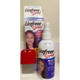 LiceF Head Lice Spray Treatment 6 Fl Oz Professional Metal Nit and Lice Comb, Easy Use