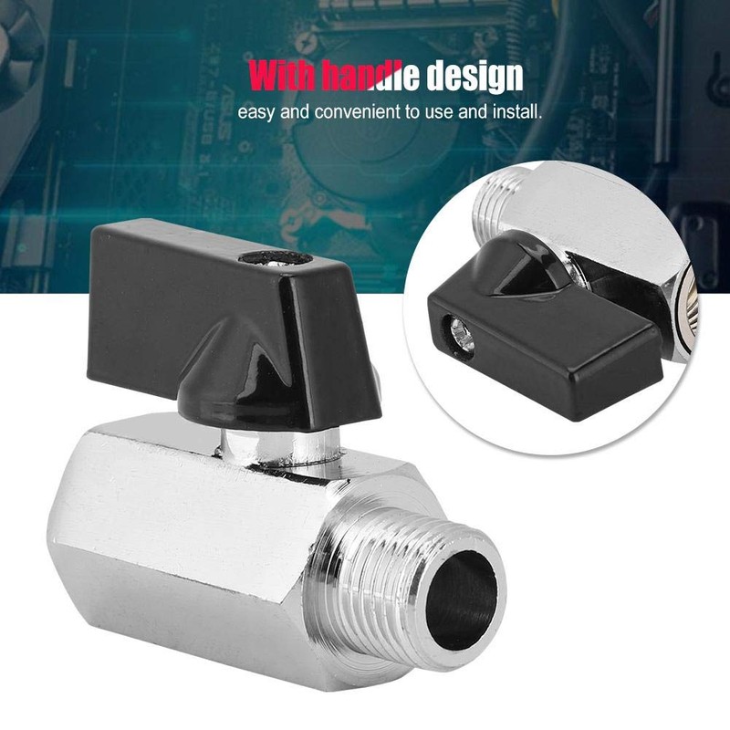 Tonysa G1/4 Female Thread Valve, Brass Water Cooling Valve, Computer