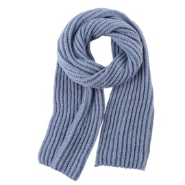 Pesaat Women Long Scarf Winter Men Knit Scarves Fashion Ladies Scarf Warm Shawl Warps Solid Chunky Cable Knitted Scarf for Women Mens (Haze Blue)