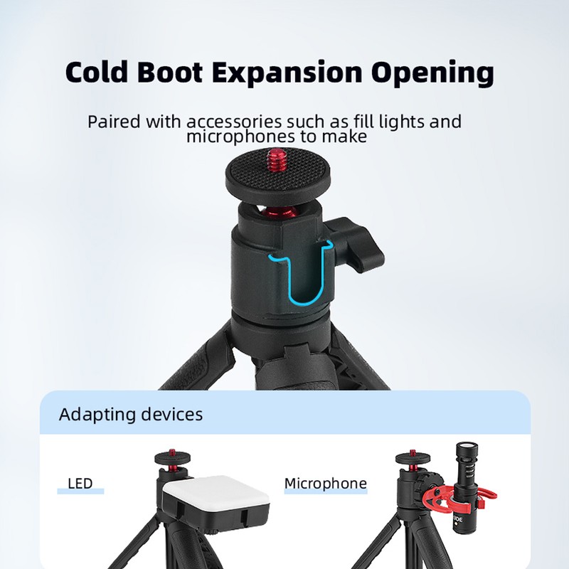 Desktop Camera Tripod Cell Phone Selfie Stick Aluminum Alloy Extendable