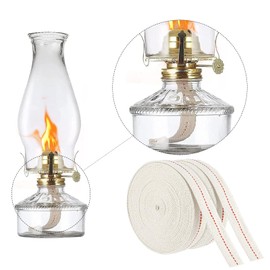 qingmeng Cotton Wick for Oil Lamps, 4 m Long, 10 mm Premium Oil Lamp Wick, Wick for Petroleum Lamps, Lamp Wick, Fibreglass Wick for Garden Torch, Lantern, Petroleum Lamp, Oil Lamp Lighting
