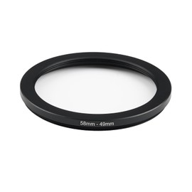 58mm to 49mm Step-Down Ring Filter Adapter,for All Brands UV ND CPL, Metal Ring Step-Down Rings Adapter Filter (58mm-49mm)