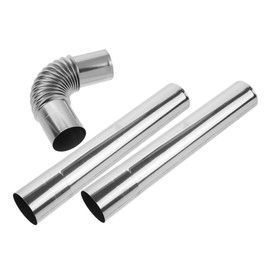 WHAMVOX Fireplace Vent Smoke Tube 3pc Stainless Steel Chimney Flue Straight Tube for Wood Stove