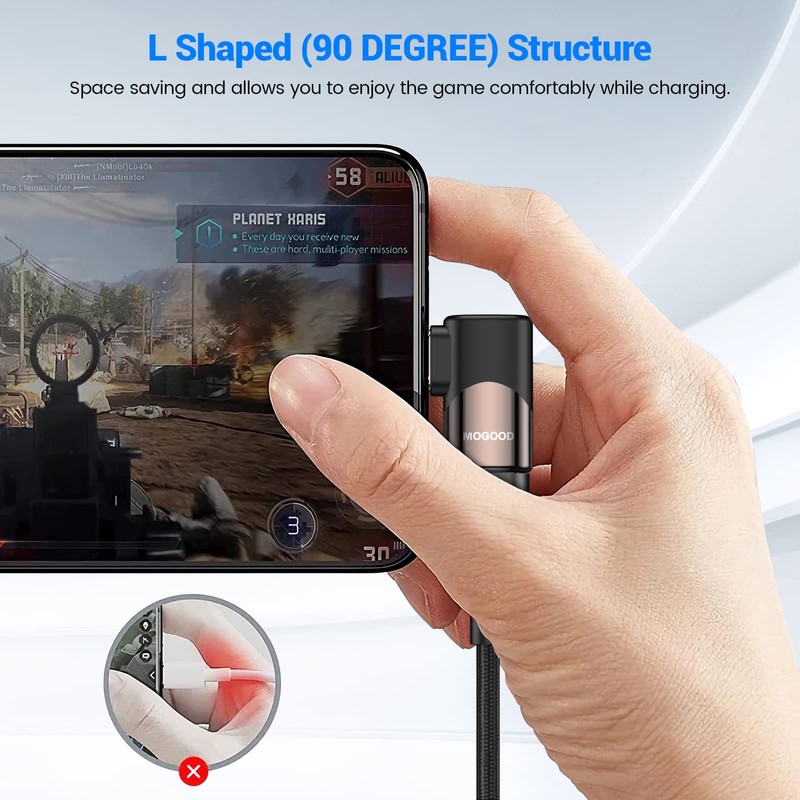MOGOOD 90 Degree USB C Male to USB C Female