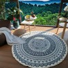 Terafeels Rug Circle Rug Round Area Rug Cotton Woven Rug