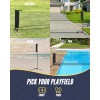 Patiassy 5.1ft-7.4ft Adjustable Height Volleyball Badminton Net Set with Poles