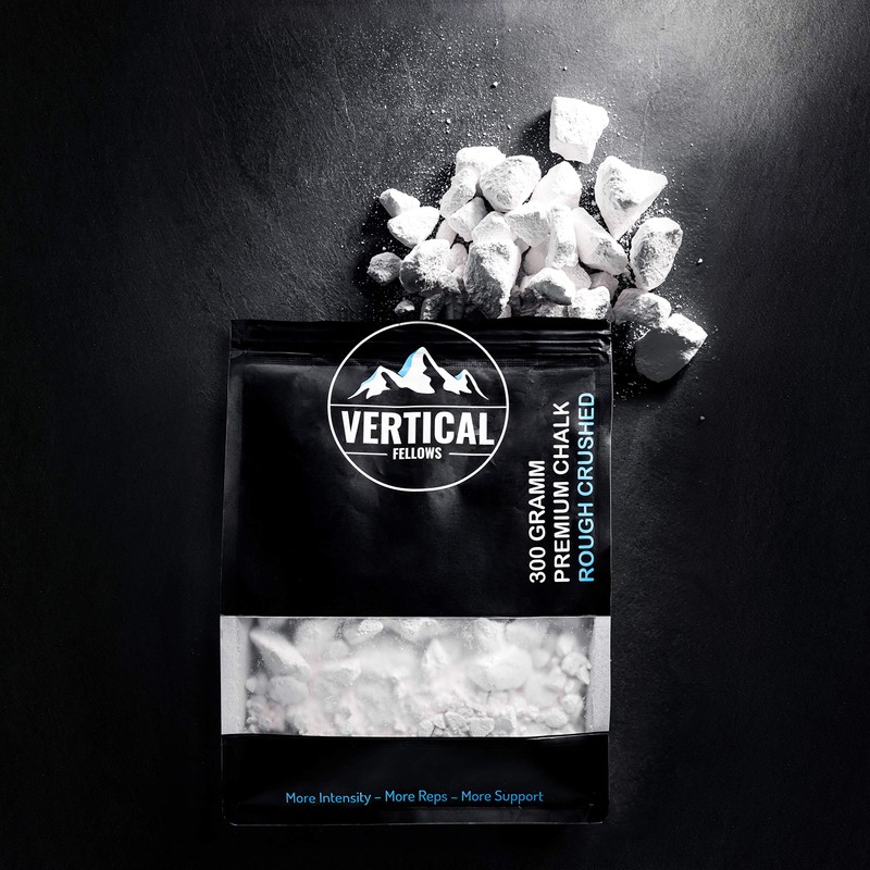 VERTICAL FELLOWS Chalk coarse 300g DERMATEST very good climbing chalk,