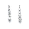 925 Sterling Silver Cubic Zirconia Journey Earrings Stud Earring for